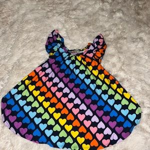 Dot dot smile heart dress rainbow size 6-12